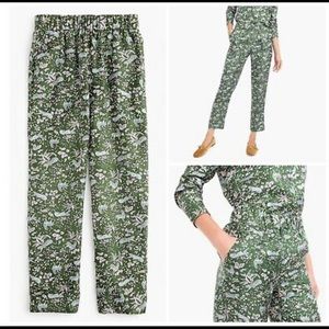 J Crew Collection Jungle Print Silk Pants